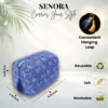 Senora quilted cotton travel makeup organizer pouch Senora quilted cotton travel makeup organizer pouch