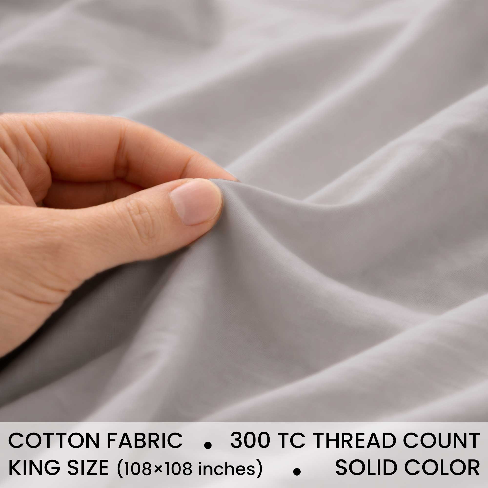 Soft 300 TC cotton satin bedsheet set silver greySoft 300 TC cotton satin bedsheet set silver grey Soft 300 TC cotton satin bedsheet set silver grey