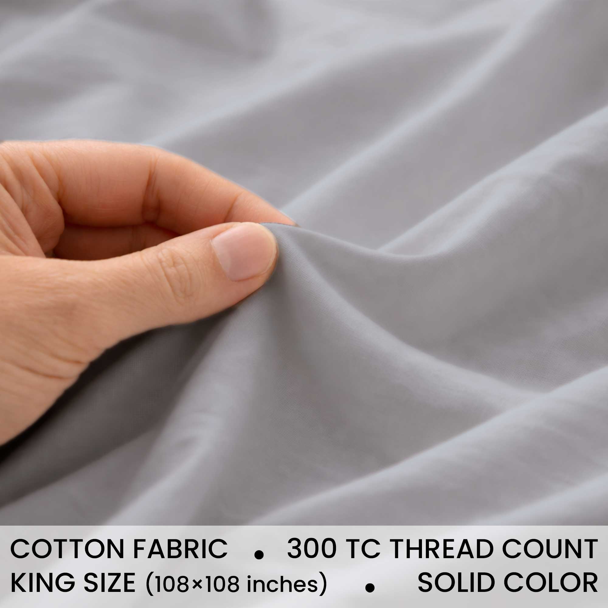 Soft 300 TC cotton satin bedsheet set slate blue color Soft 300 TC cotton satin bedsheet set slate blue color