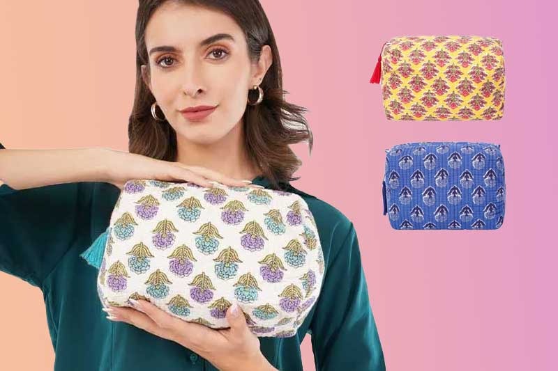 Handcrafted Cotton Toiletry Bags for Travel in India