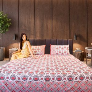 senora-white-red-blue-floral-cotton-king-bedsheet