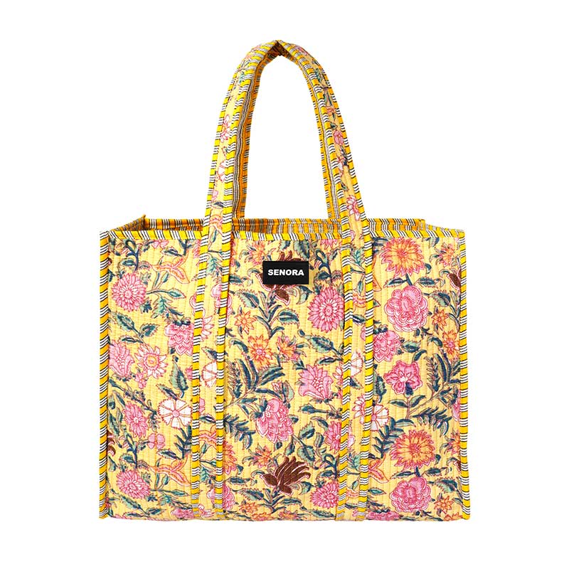 Senora-jaipuri-block-print-yellow-tote-bag Senora-jaipuri-block-print-yellow-tote-bag