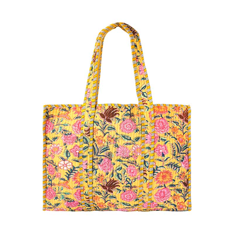 Senora-yellow-block-print-shoulder-tote Senora-yellow-block-print-shoulder-tote