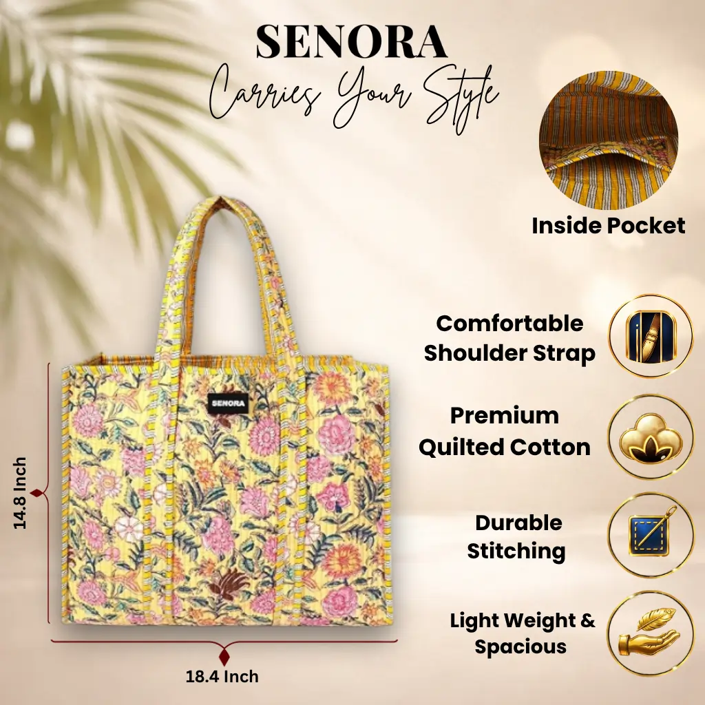Senora-jaipuri-block-print-yellow-tote-bag Senora-jaipuri-block-print-yellow-tote-bag