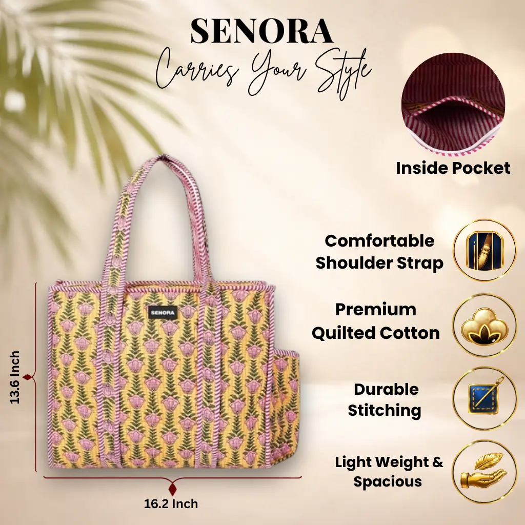 Senora-yellow-floral-quilted-tote Senora-yellow-floral-quilted-tote