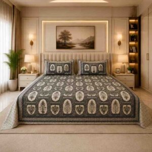 SENORA Lifestyle Ethnic King Size Bedsheet with 2 Pillow Covers | Designer Printed Cotton Bedsheet