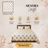 SENORA King Size Cotton Bedsheet with Matching Pillow Covers