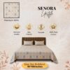 SENORA Premium Cotton King Size Bedsheet with Elegant Ornamental Pattern