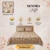 SENORA Premium Earthy Floral King Size 180 TC Cotton Bedsheet with 2 Pillow Covers