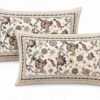 Soft & Breathable Earthy Floral King Size Cotton Bedsheet by SENORA
