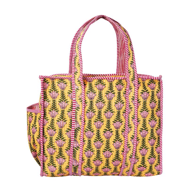 Senora-yellow-floral-cotton-tote-bag Senora-yellow-floral-cotton-tote-bag