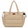 SENORA Padded Nylon Tote Bag for Women – Lightweight Quilted Handbag