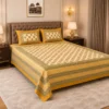 Soft king size Jaipuri floral bedsheet design