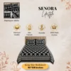 SENORA Lifestyle Black & White Floral Double Bedsheet