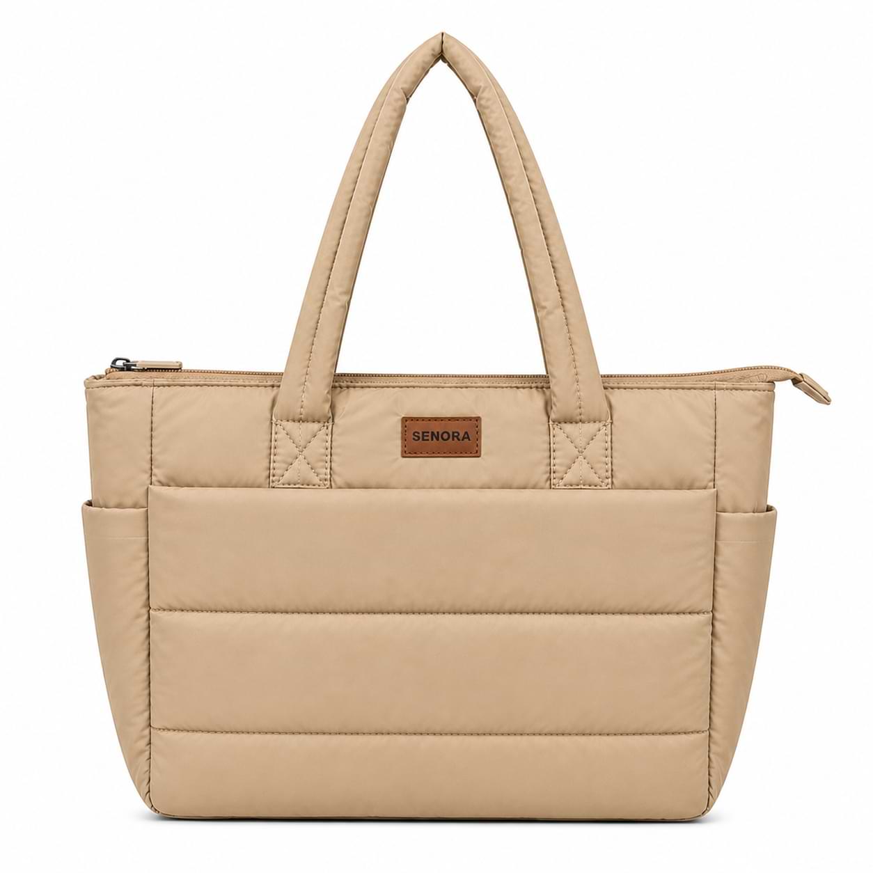 SENORA Padded Nylon Tote Bag for Women – Lightweight Quilted Handbag