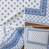 Premium Off White & Classic Blue Cotton Bedsheet Set with Matching Pillow Covers