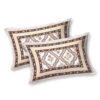 SENORA Lifestyle Beige Floral Bedsheet with Pillow Covers
