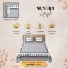 SENORA Lifestyle Black White Printed Cotton Bedsheet
