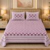 SENORA Lifestyle Maroon White Floral Bedsheet