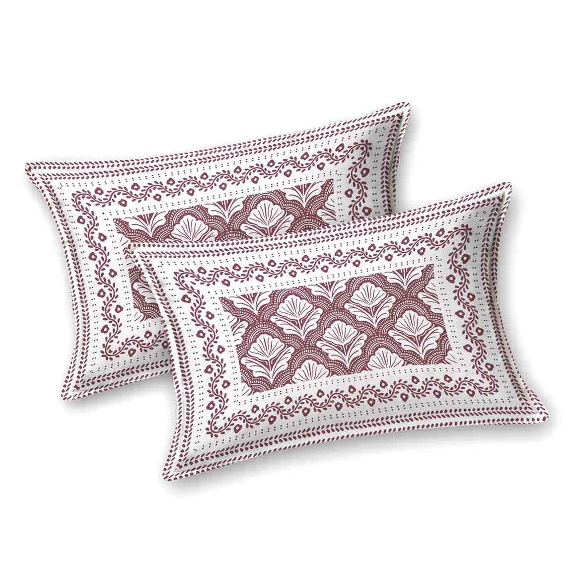 SENORA Lifestyle Premium Maroon Cotton Bedsheet